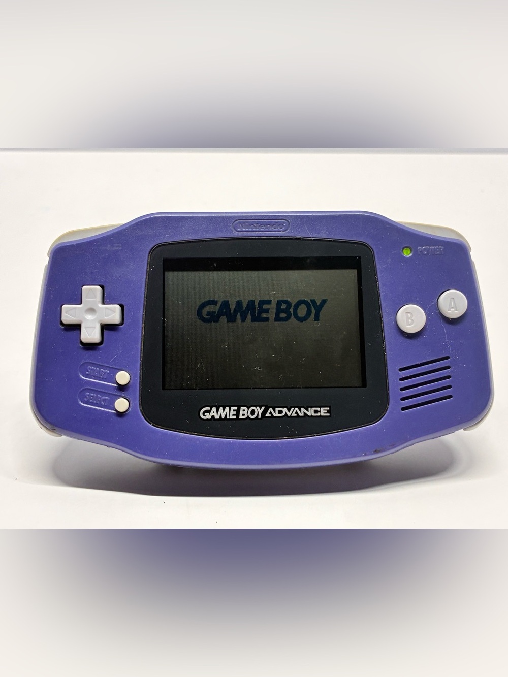 READ Nintendo Game Boy Advance GBA AGB-001 Indigo Purple Handheld Console TESTED